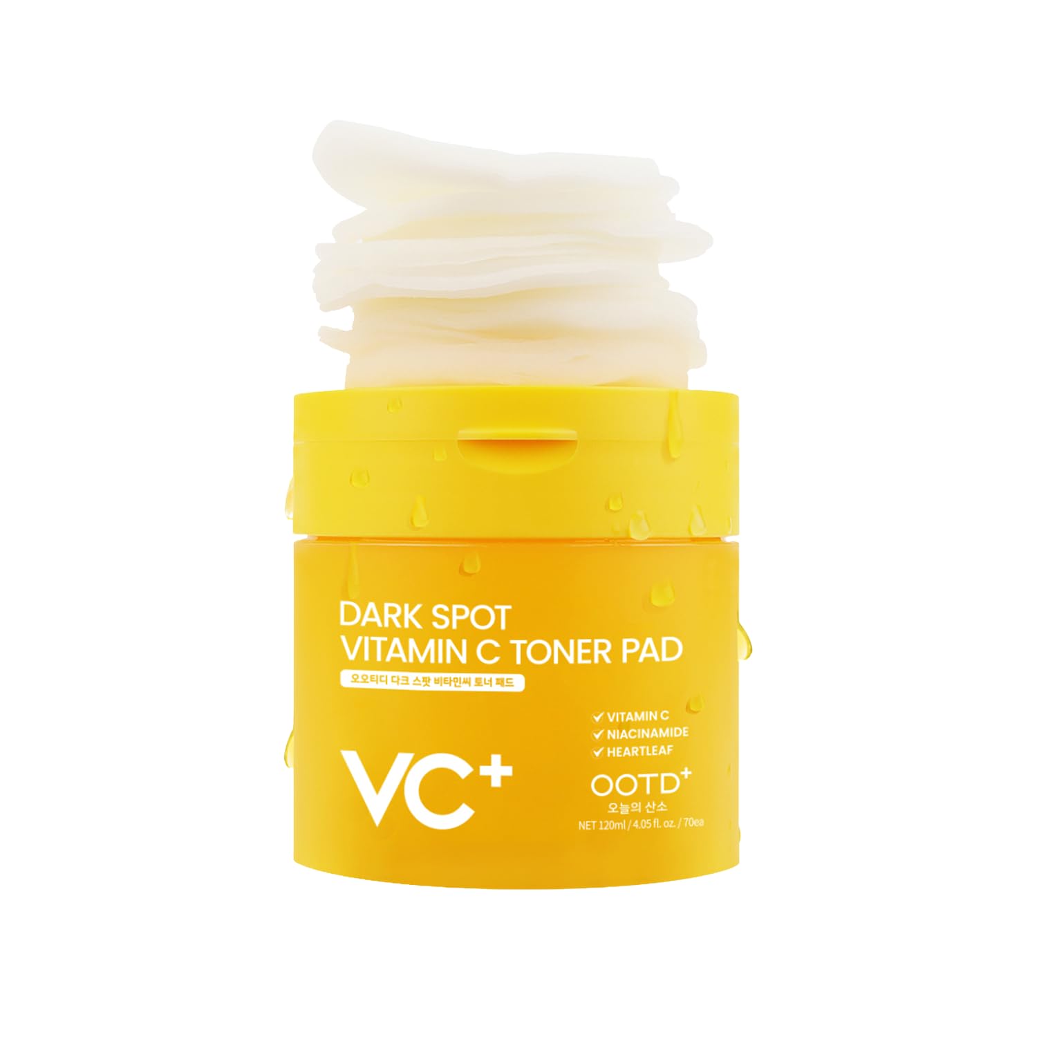 #OOTD Vitamin C Toner Pads with Niacinamide,70 Pads | Korean - Product Imagery