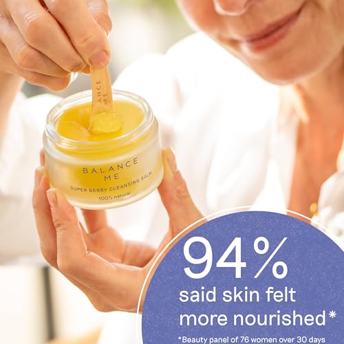 Balance Me Super Berry Face Cleansing Balm, Hydrating Makeup - Product Imagery