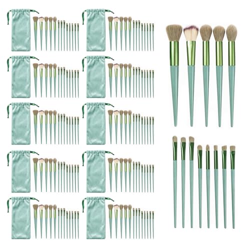 10 Sets Makeup Brushes with 13 Travel Size Brushes Pouch - HDFCLUP Official Imagery - 1