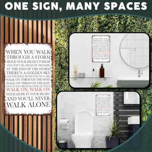 8x12 Inch Aluminum Metal Sign, Inspirational Quote Wall Decor, - Product Imagery