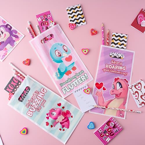 JOYIN 24packs Valentines Day Stationery Gifts, 96pcs Party Favor - Product Imagery