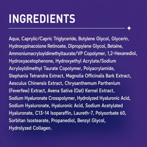 0.05% HPR Retinoid Night Cream, Anti-Aging Moisturizer with - Product Imagery