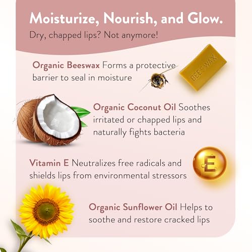 Moroccan Magic Organic Lip Balm 5 Piece Variety Pack Gift Set | - Product Imagery