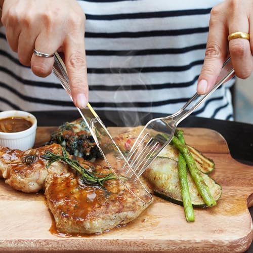 Dealusy 360 Count Extra Heavy Duty Clear Plastic Forks and Spoons - Product Imagery