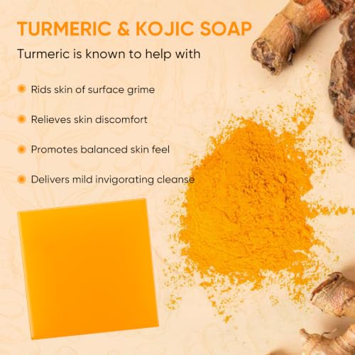 Turmeric Skin Care Set: Turmeric Soap Bar Turmeric Face Wash and - Product Imagery