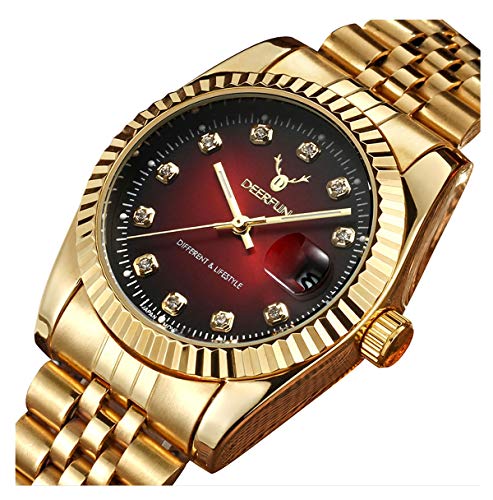 USWATCH Fashion Luxury Stainless Steel Calendar Diamond Luminous - Product Imagery