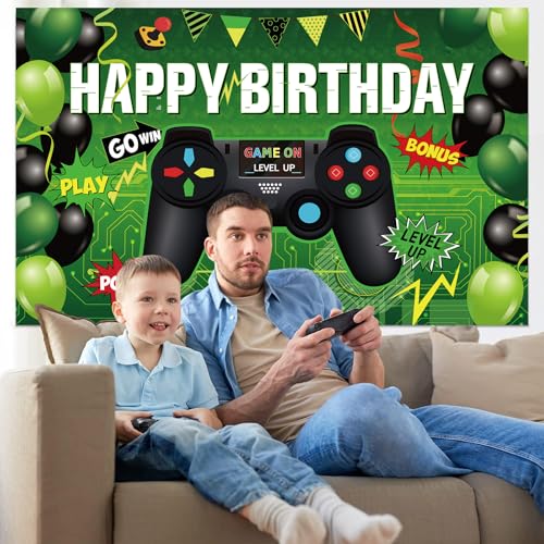 Video Game Party Decoration for Birthday Background Game On for - Product Imagery