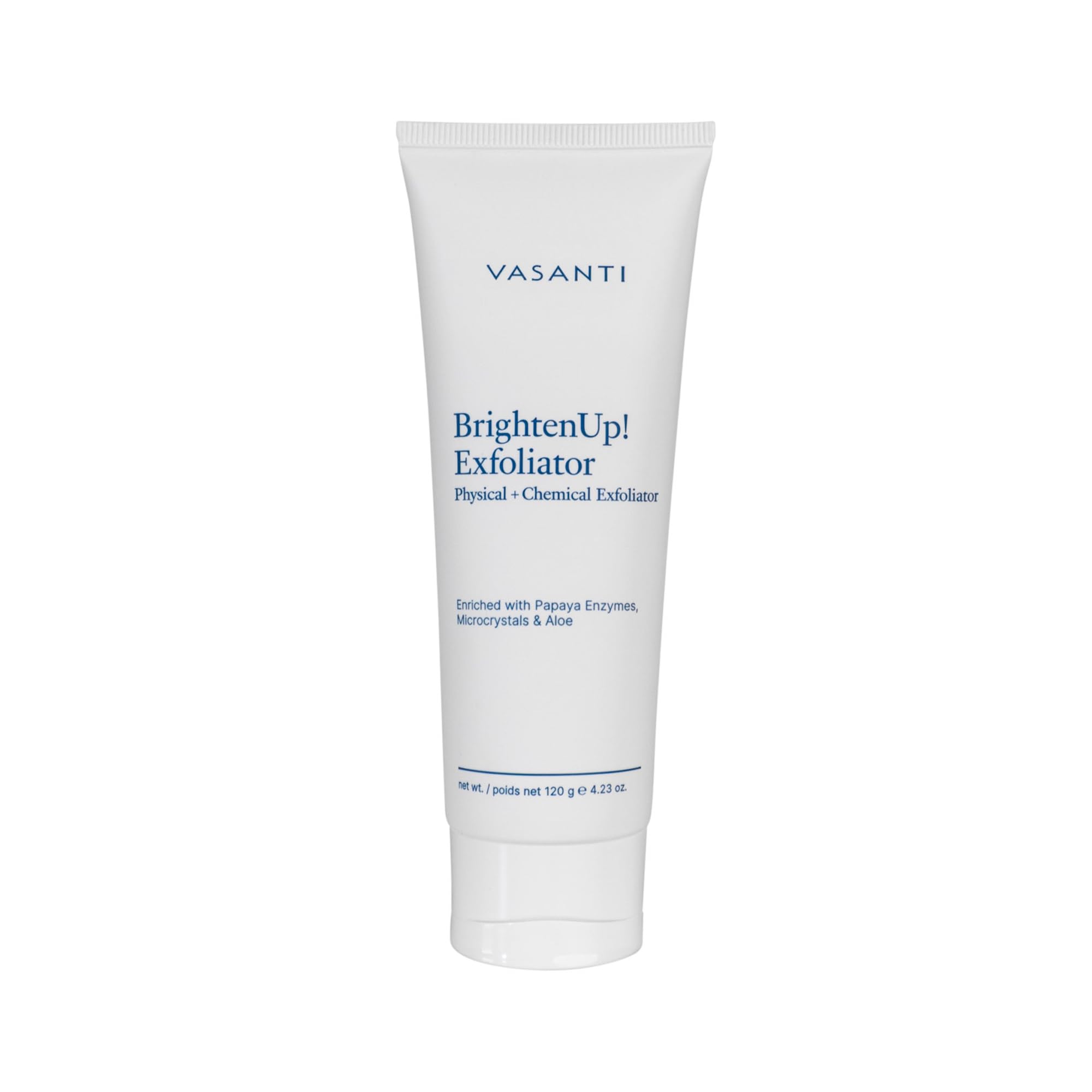 VASANTI BrightenUp! Exfoliator (20g) | Physical + Chemical Facial Exfoliator Scrub with Instant Results for Soft, Smooth and Radiant Skin | Enriched with Papaya, Microcrystals and Aloe | 99% Natural - VASANTI Official Product View 10