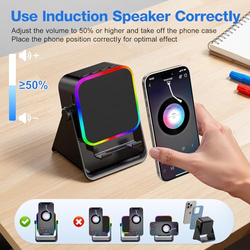 TARKARI Wireless Induction Speaker, Bluetooth Speaker, Phone - Product Imagery