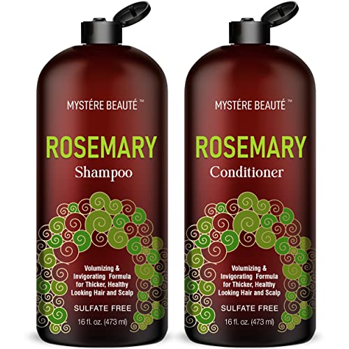 MYSTÉRE BEAUTÉ Rosemary Shampoo and Conditioner Set for Hair Growth - 16 fl oz Each - MYSTÉRE BEAUTÉ Official Product View 1