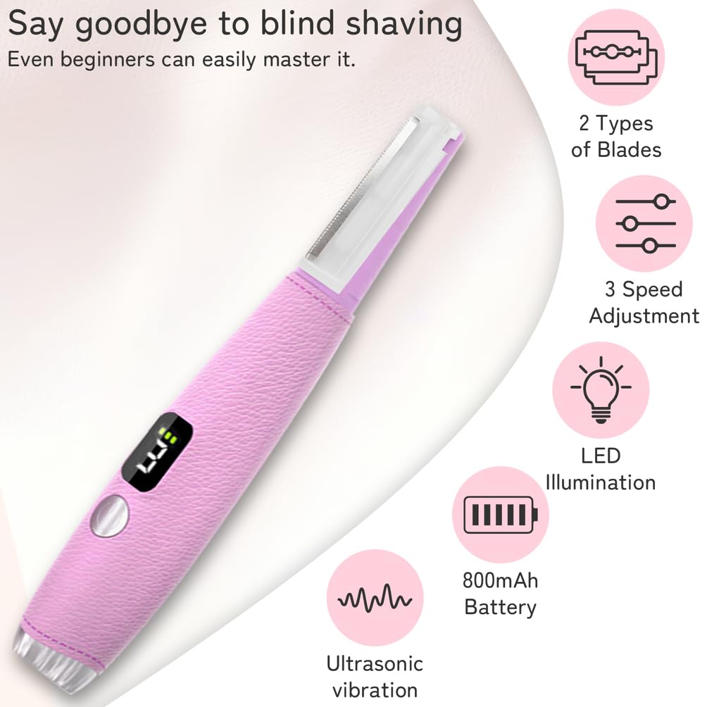 Sonic Dermaplane Razor for Women Face Hair Peach Fuzz - YAORUTY Official Imagery - 6