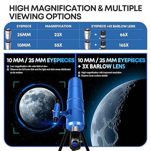 Telescope for Kids & Adults, 90mm Aperture 550mm Astronomical - Product Imagery