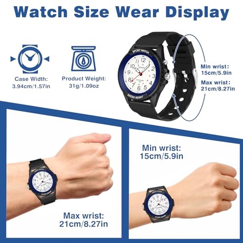 Analog Watches for Women Nurses 50M Waterproof, Night Light & - Product Imagery