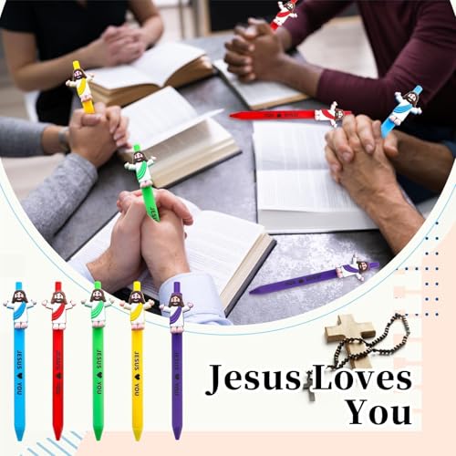 30 Pcs Little Jesus Pens Bulk Christian Jesus Loves You Pens - Product Imagery