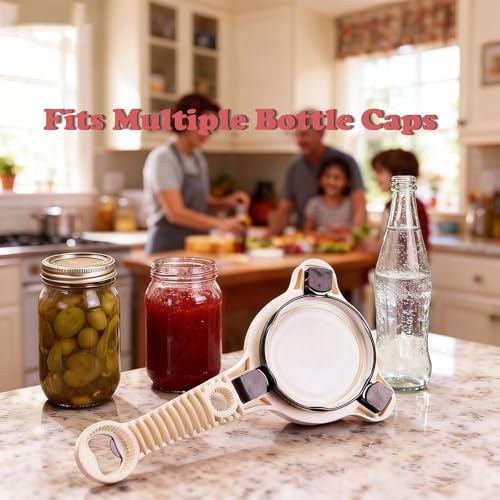 4-in-1 Adjustable Jar & Bottle Opener for Seniors & Weak Hands - Product Imagery