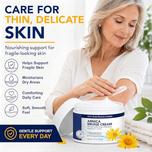 Arnica Bruise Cream with Vitamins K, C & E, Soothing Hydrating - Product Imagery