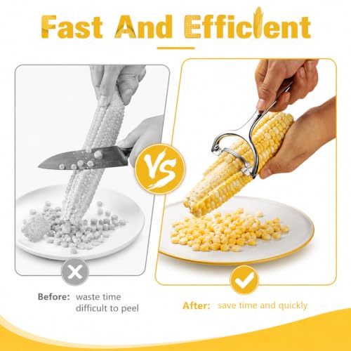 2PCS Upgraded Corn Peeler, Stainless Steel Corn Peeler for Corn - Product Imagery