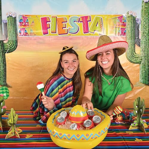 Beistle Fiesta Fun Party Maracas, 2 Pack, 8 Inch, Hand Decorated - Product Imagery