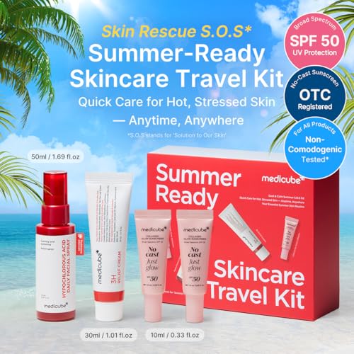 medicube Summer-Ready Skincare Travel Kit for Quick Cooling & - Product Imagery