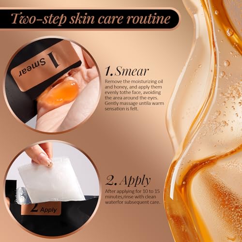 BS-MALL 2-Step Niacinamide Sheet Face Masks with Oil-Honey Serum - Product Imagery