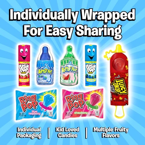 Candy Variety Pack, 18 Count Assorted Lollipops, Bulk - Product Imagery