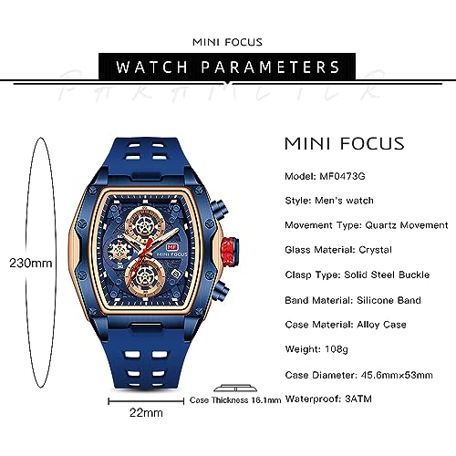 MF MINI FOCUS Men Watches Unique Casual Wrist Watches - Product Imagery
