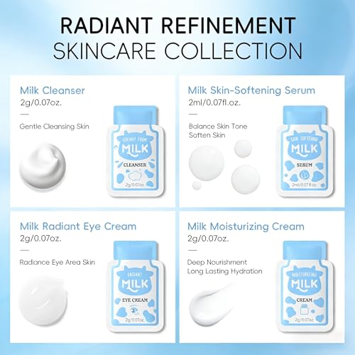 28 Pcs Mini Travel Skincare Set, Travel Items Including Milk - Product Imagery