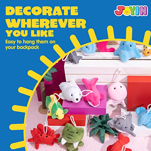 JOYIN 24 Pcs Mini Sea Animal Plush Toys (24 Units 2"-3"), - Product Imagery
