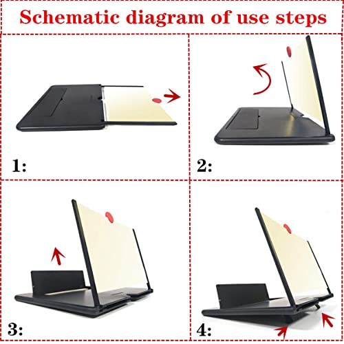 12" Phone Screen Magnifier, Screen Amplifier 3D HD Screen - Product Imagery