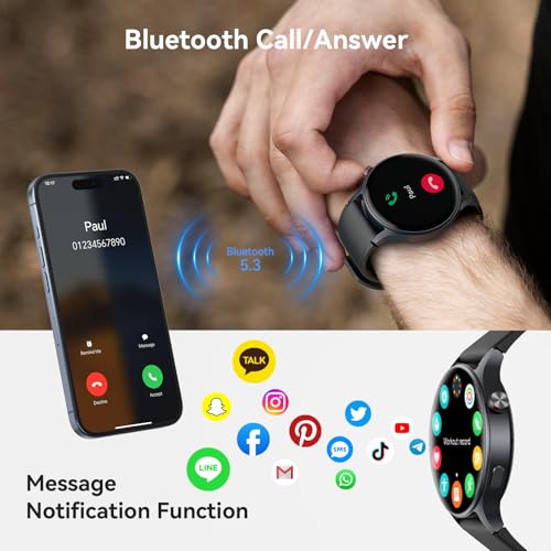 aeac Smart Watch for Men Women, Answer/Make Call, 1.32'' AMOLED - Product Imagery