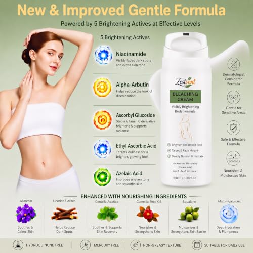 Body Dark Spot Corrector & Skin Lightening Cream for Intimate - Product Imagery