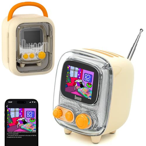 Divoom Tiivoo-2 Retro Bluetooth Speaker, FM Radio, Pixel Art - Product Imagery