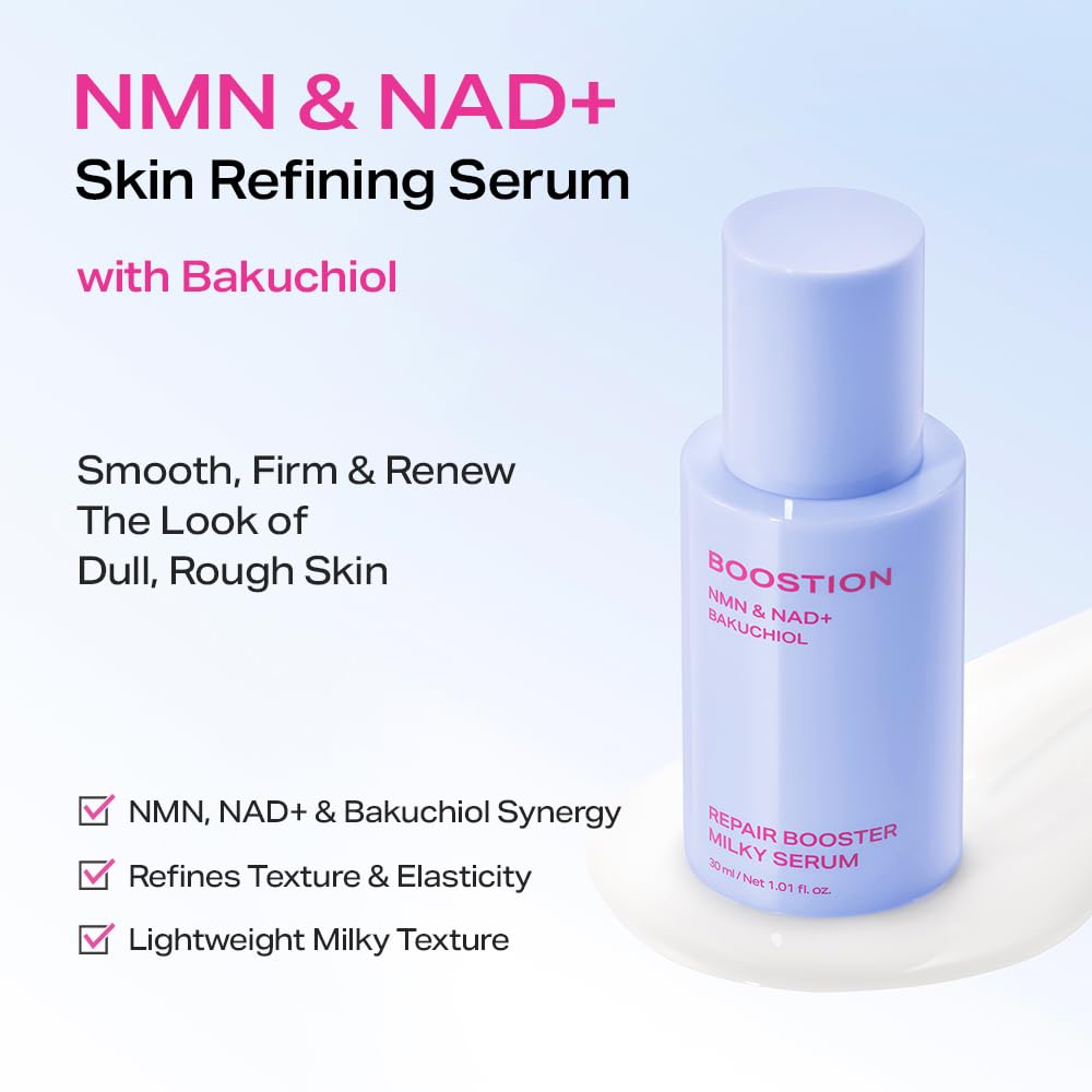 NAD Serum with NMN Bakuchiol for Face Anti Aging Firming - BOOSTION Official Imagery - 3