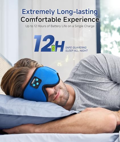 Voerou Sleep Mask Bluetooth 5.4 Headphones, Eye Masks for - Product Imagery