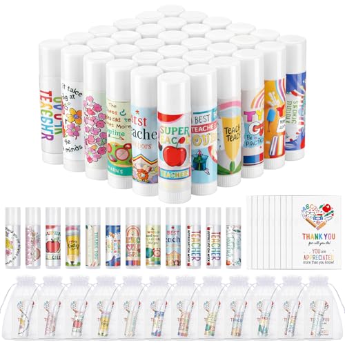 36 Set 108 Pcs Teacher Appreciation Gift Bulk Lip Balm Thank - Heigble Official Imagery - 1