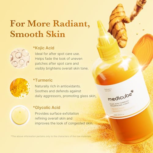 medicube Kojic Acid Turmeric Smoothing Toner for Face & Body - Product Imagery