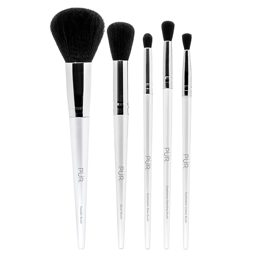 P R X Care 5 Piece Makeup Brush Set with Holder Case - Premium Selection Official Imagery - 4