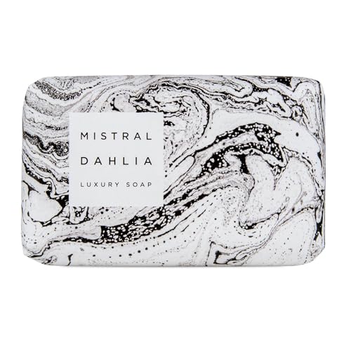 Mistral Marbles French 7 oz Luxury Bar Soap Marbles Dahlia - Product Imagery