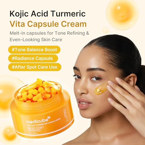 medicube Capsule Cream with Kojic Acid & Turmeric for Uneven - Product Imagery
