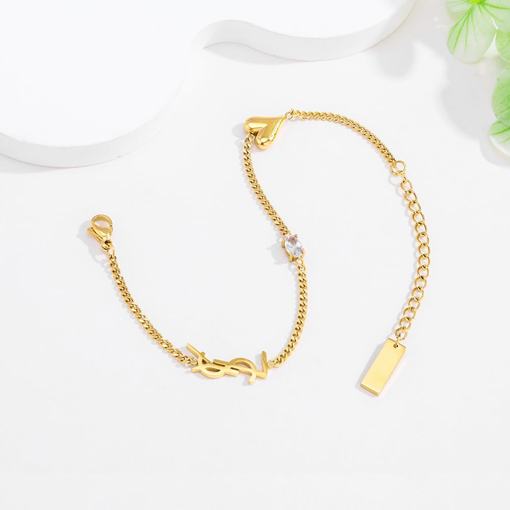 18K Gold Plated bracelet for Women 18K monogram Exquisite - Acicihenn Official Imagery - 6