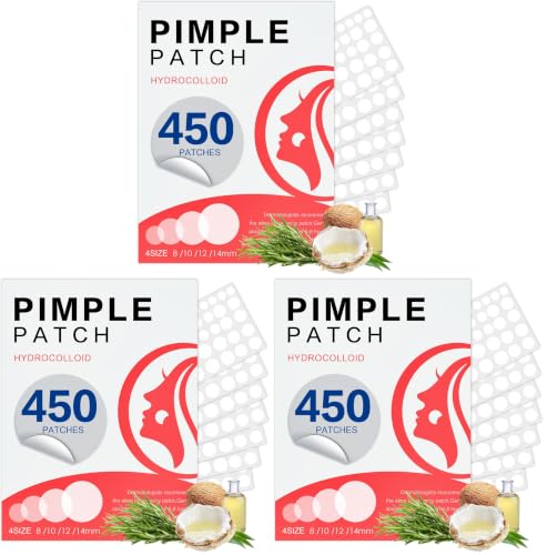 450 Pimple Patches for Face, Hydrocolloid Acne Patches for Zit - Product Imagery
