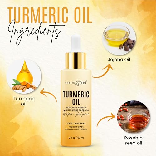 Organic Turmeric Oil for Skin Lightening – Turmeric Face Oil for - Product Imagery