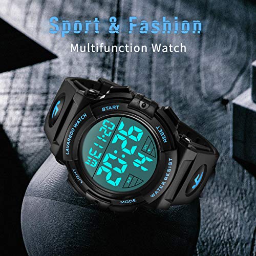 L LAVAREDO Mens Digital Watch Sports Military Watches Waterproof - Product Imagery