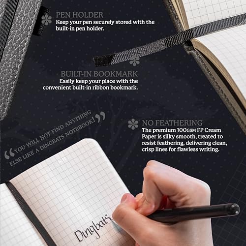 Dingbats* - Wildlife A6 Grid Pocket Notebook - PU Leather - Product Imagery
