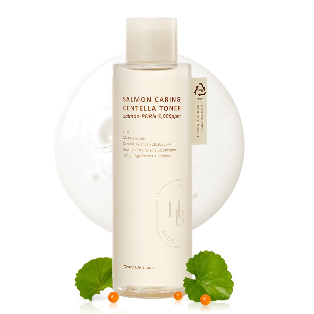 HEVEBLUE Salmon Caring Centella Toner - Salmon PDRN, pH 5.5, - Product Imagery