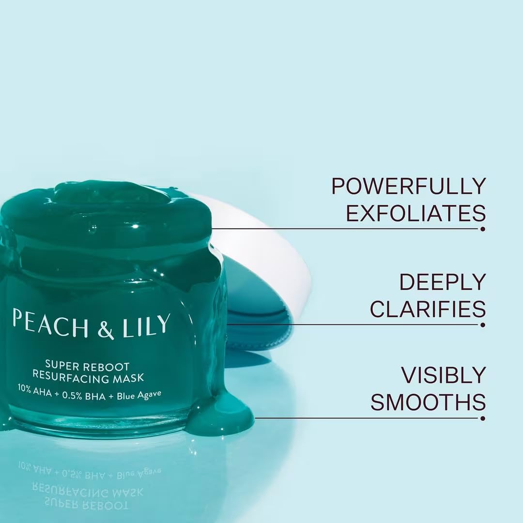 Peach & Lily Super Reboot Resurfacing Mask | 10% AHA, 0.5% BHA | Pro-Grade Wash-Off Mask For Pores, Uneven Skin, Bumps, And Fine Lines | Powerful Yet Gentle Acid Treatment | 2.7 Fl Oz - Peach & Lily Official Product View 6