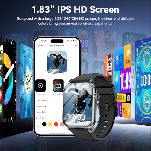 Smart Watches for Men Women with Bluetooth Calling, 1.83" HD - Product Imagery