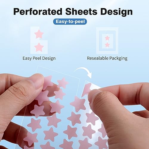 Pimple Patches for Face, Hydrocolloid Acne Patches, Cute Star - Product Imagery