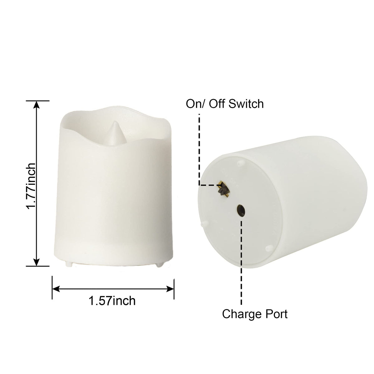 RGB Rechargeable Flameless Tea Lights Candles Timer Remote - FPOO Official Imagery - 7