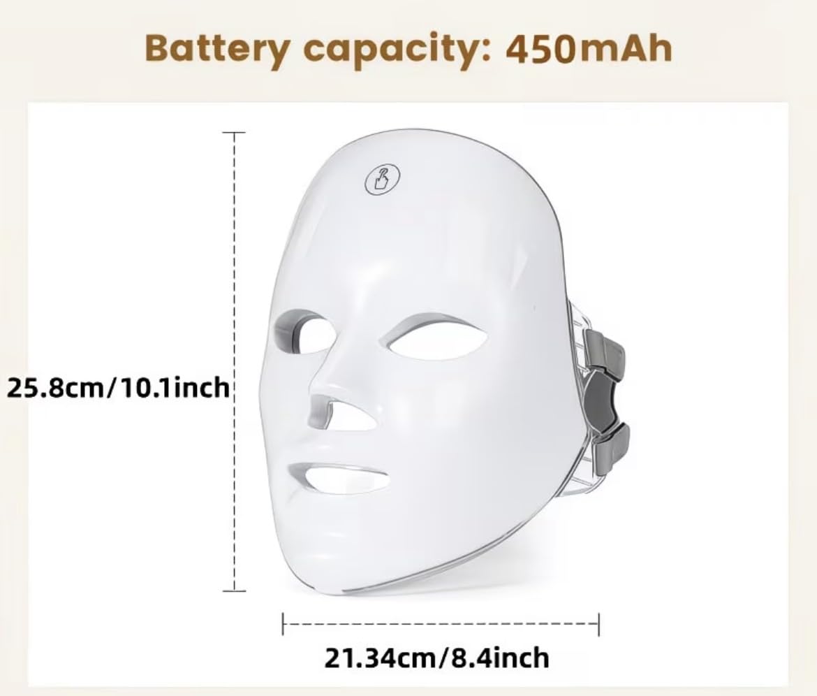 LED Face Mask with 96 LED Beads Wireless One Touch 10 Minute - Premium Selection Official Imagery - 5